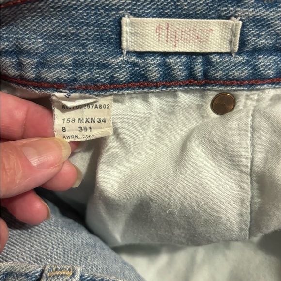 AMERICAN EAGLE 90s Hipster Flare Light Wash Jeans - Picture 6 of 7